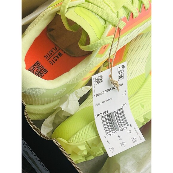 Adidas Women’s Terrex Agravic Flow 2 Trail Running Shoes Pulse Lime Turbo Sz 6.5 - Picture 3 of 5